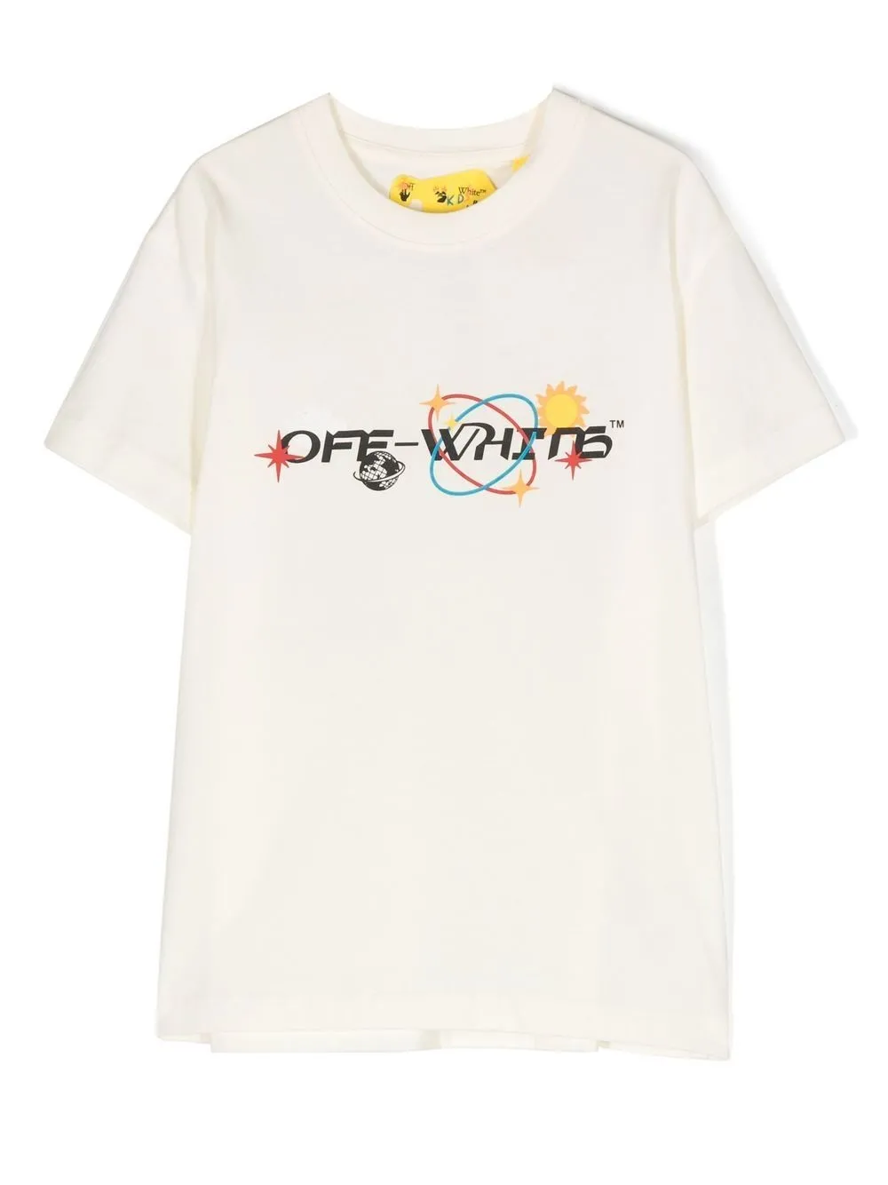 

Off-White Kids Off Planets logo-print T-shirt - Neutrals