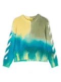 Off-White Kids tie-dye cotton jumper - Yellow