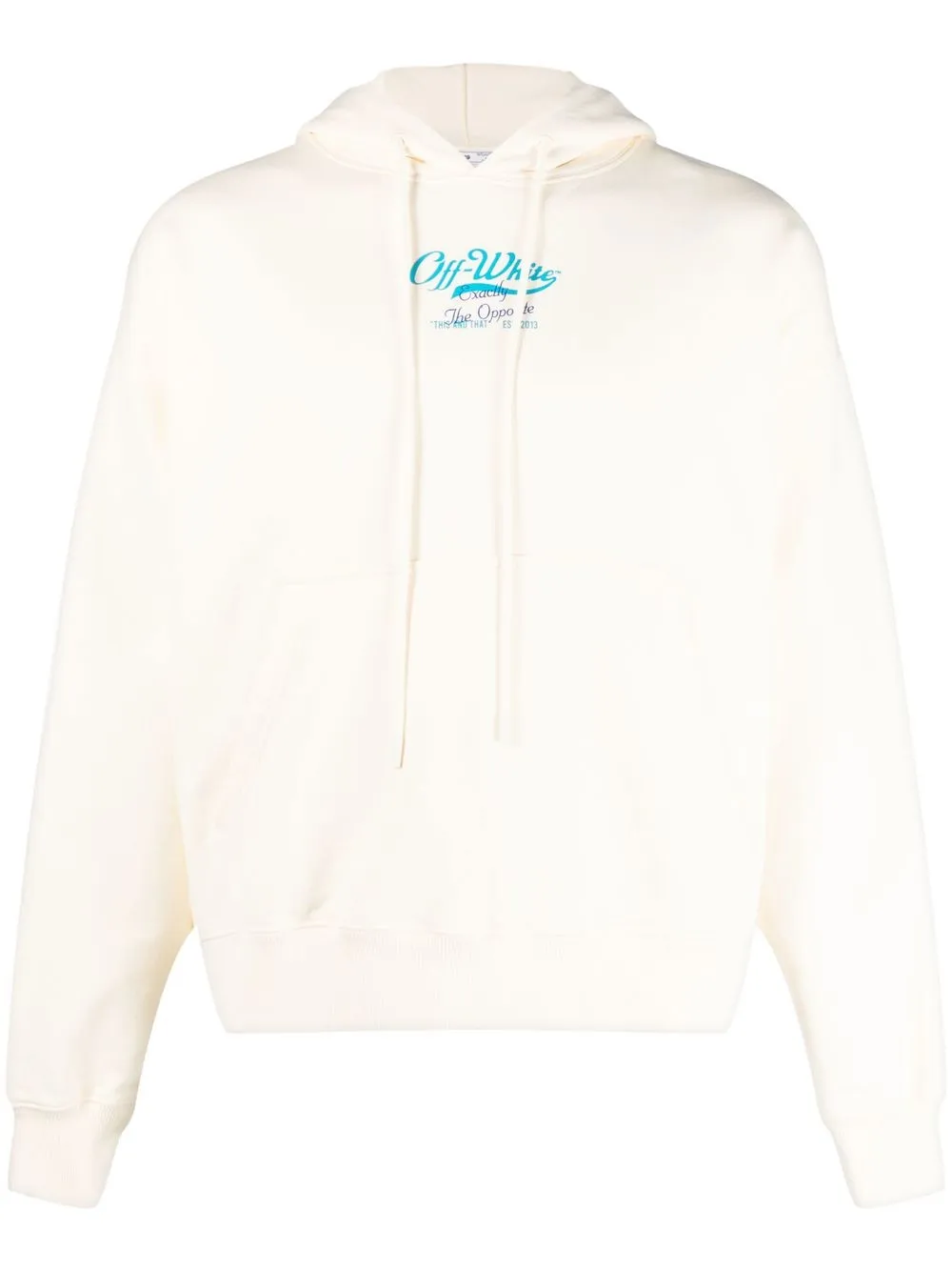 

Off-White hoodie con logo estampado y cordones - Neutro