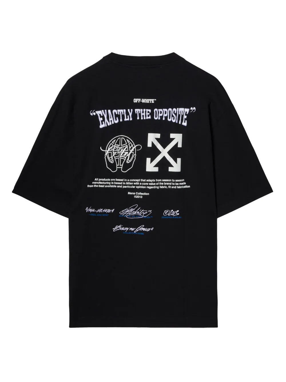 Off-White | Men Exact Opposite Skate Cotton T-Shirt Black S