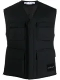 Off-White Wave Tag padded vest - Black