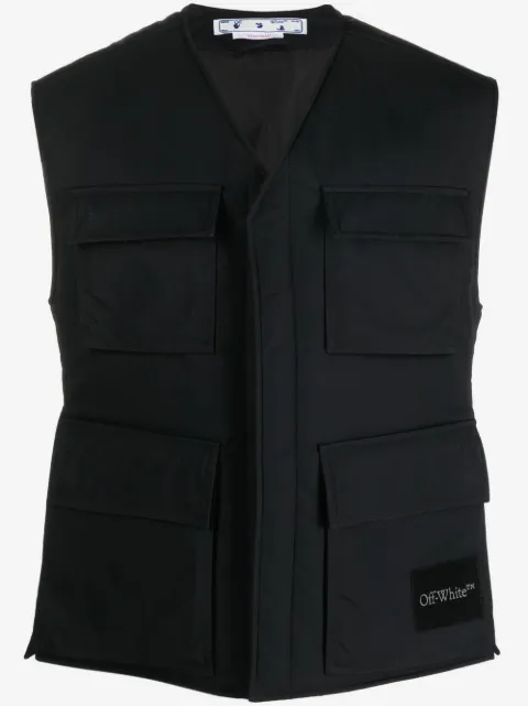 Off-White Wave Tag padded vest