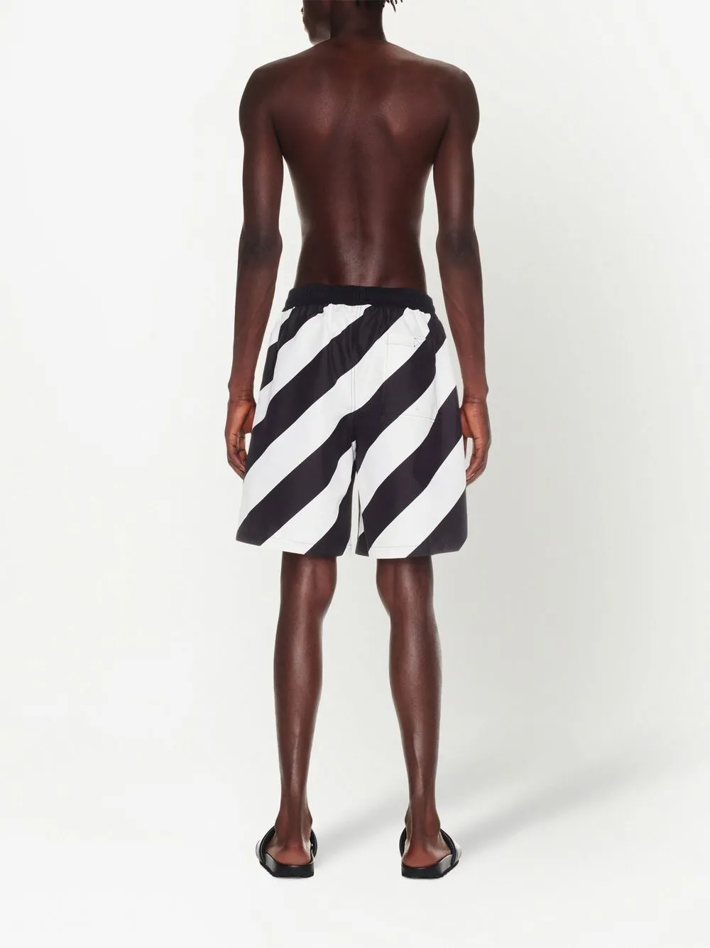 Shop Off-white Diag Surfer Swimshorts In Schwarz