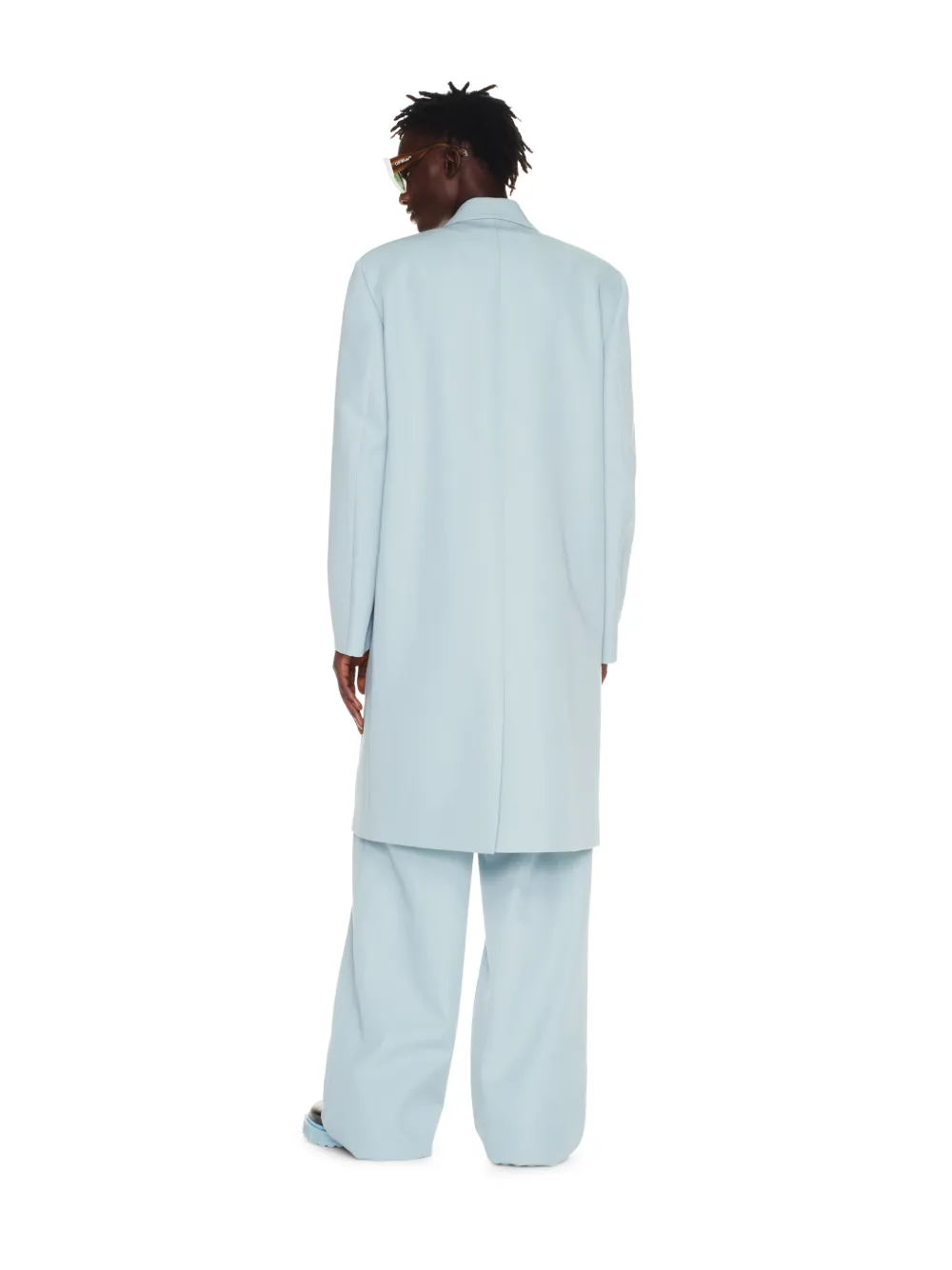 Ow Emb Double Wool Skate Zip Coat