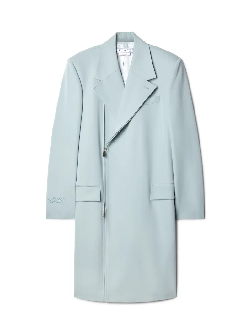 Ow Emb Double Wool Skate Zip Coat