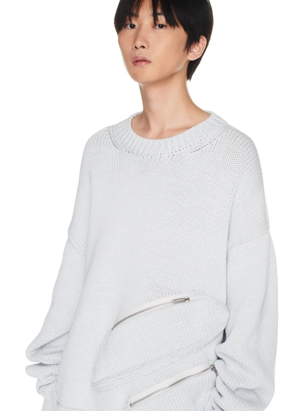 Multipockets Knit Crewneck