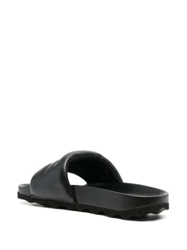＊OFF WHITE＊ Bookish Sponge Slides Off-White Bookish Sponge logo-embroidered Slides | Black