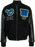 Off-White Vars Hammer leather bomber jacket - Black