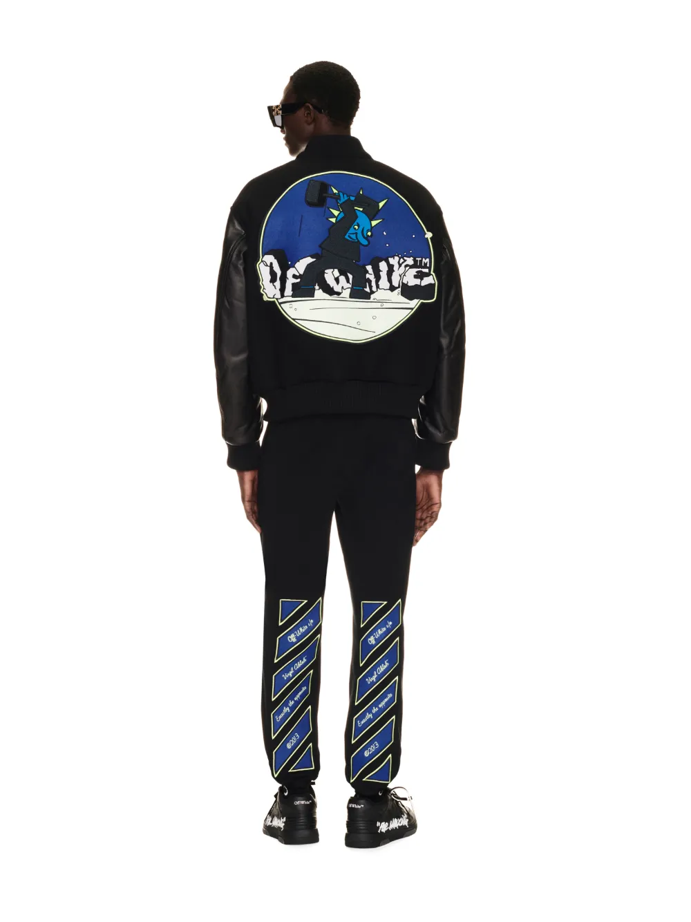 Bomber varsity oversize in pelle