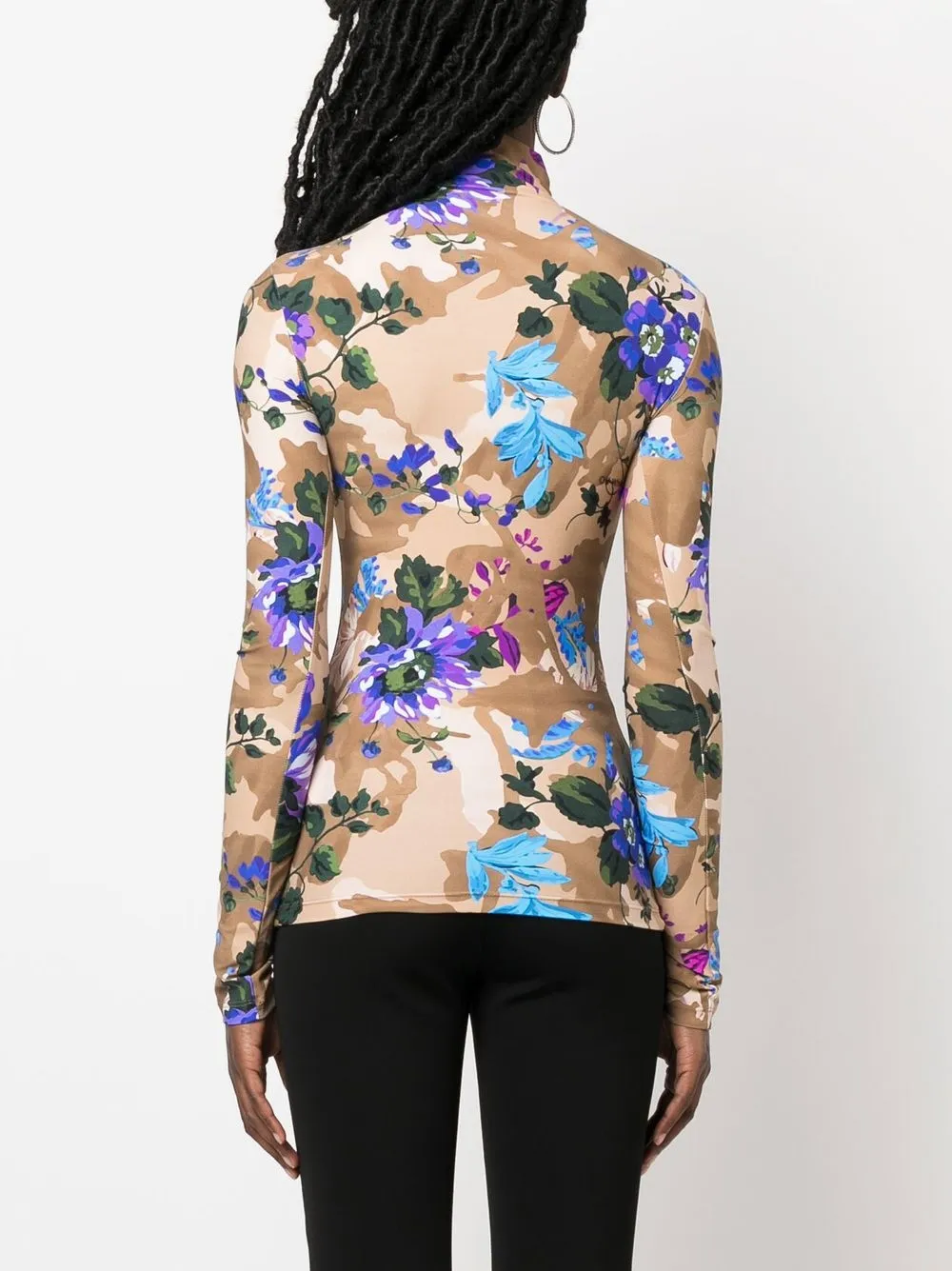 Women Offwhite Floral Printed Cotton Top