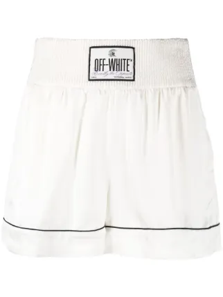 Off-White logo-patch Shorts White FARFETCH UK