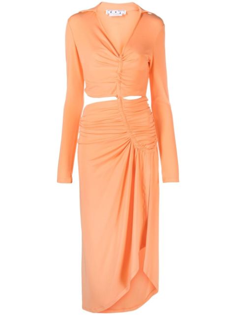 Off-White cut-out draped dress Women