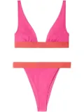 Off-White Condenced two-tone bikini - Pink