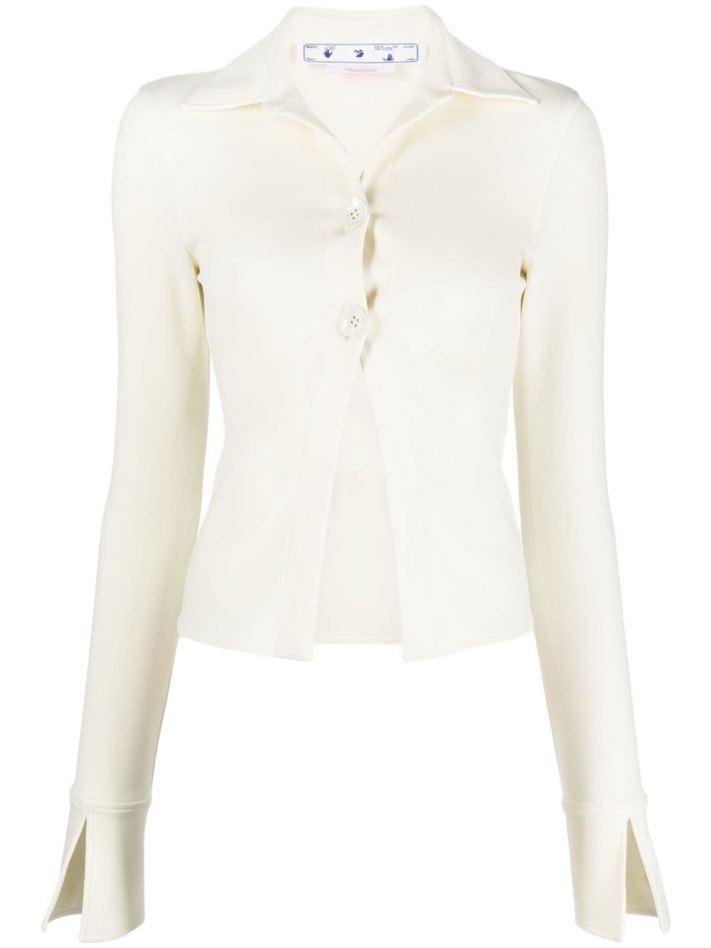 Shop Off-white Sleek Long-sleeved Shirt In Neutrals