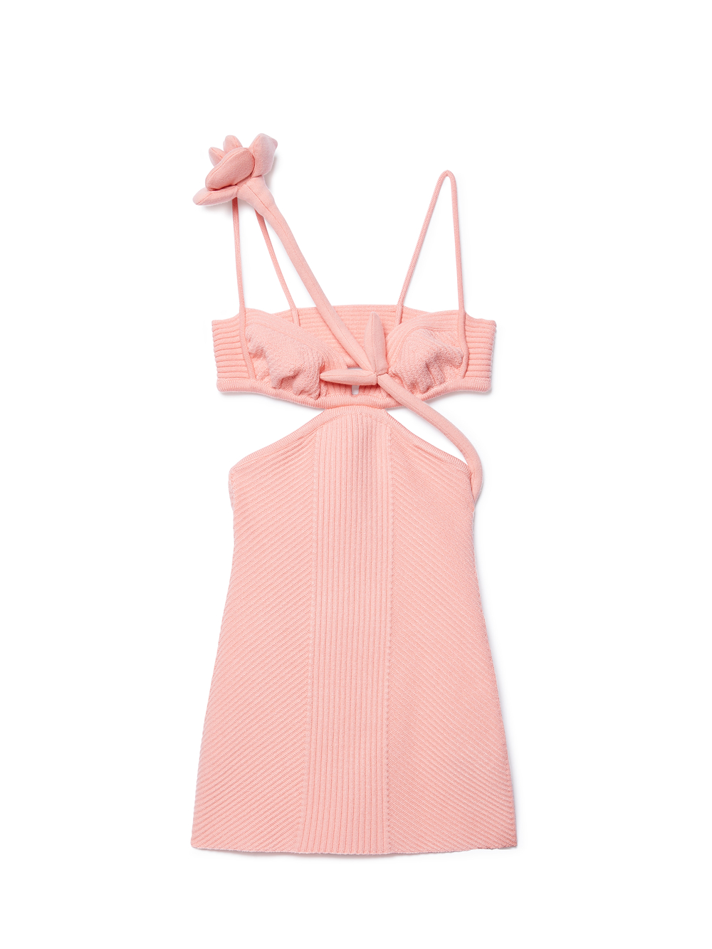 off---white.com | Peony Cut Out Rib Mini Dress