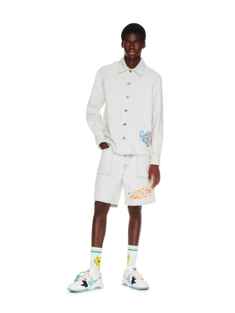 Utility Denim Shorts