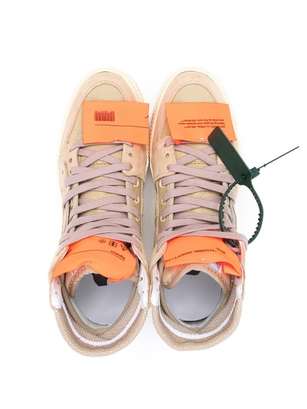 Shop Off-white 3.0 Off Court High-top Sneakers In Nude