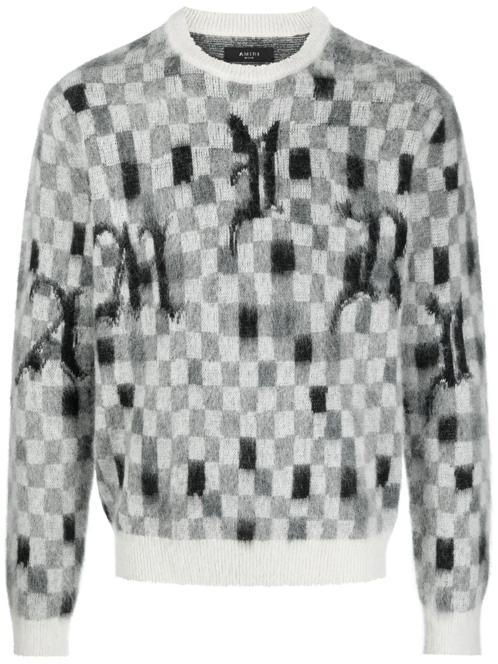 

AMIRI graphic-print knitted jumper - Grey