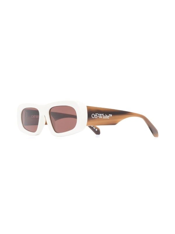 Off-White logo-print square-frame Sunglasses - Farfetch