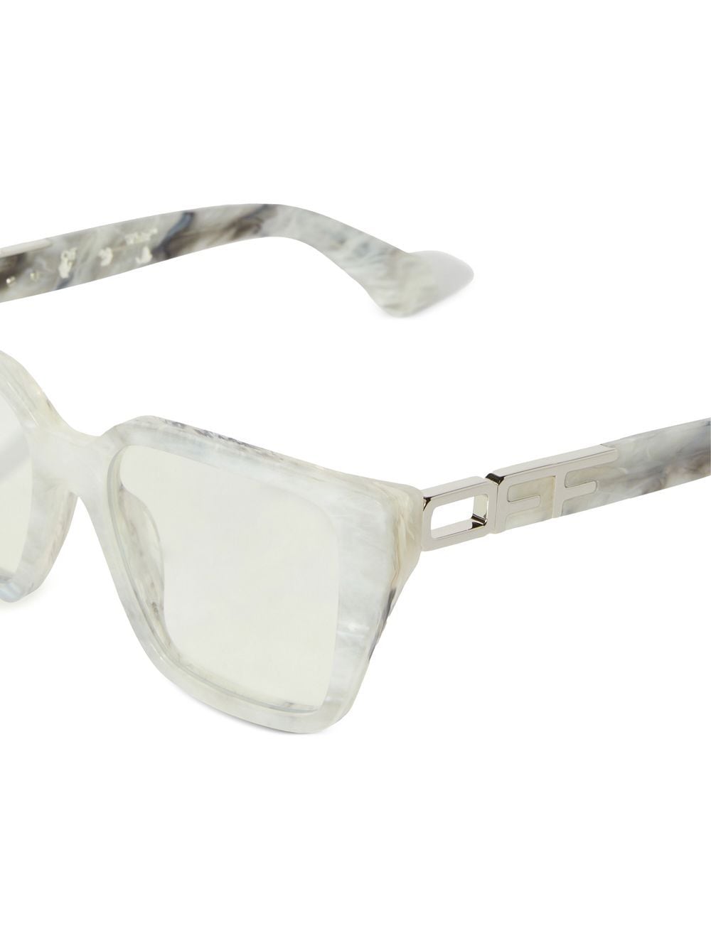 Shop Off-white Square-frame Optical Glasses In White