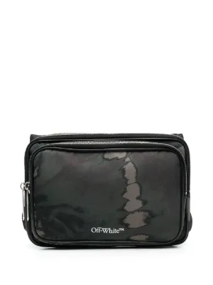 OFF-WHITE Belt Bag Black in Leather with Silver-tone - US