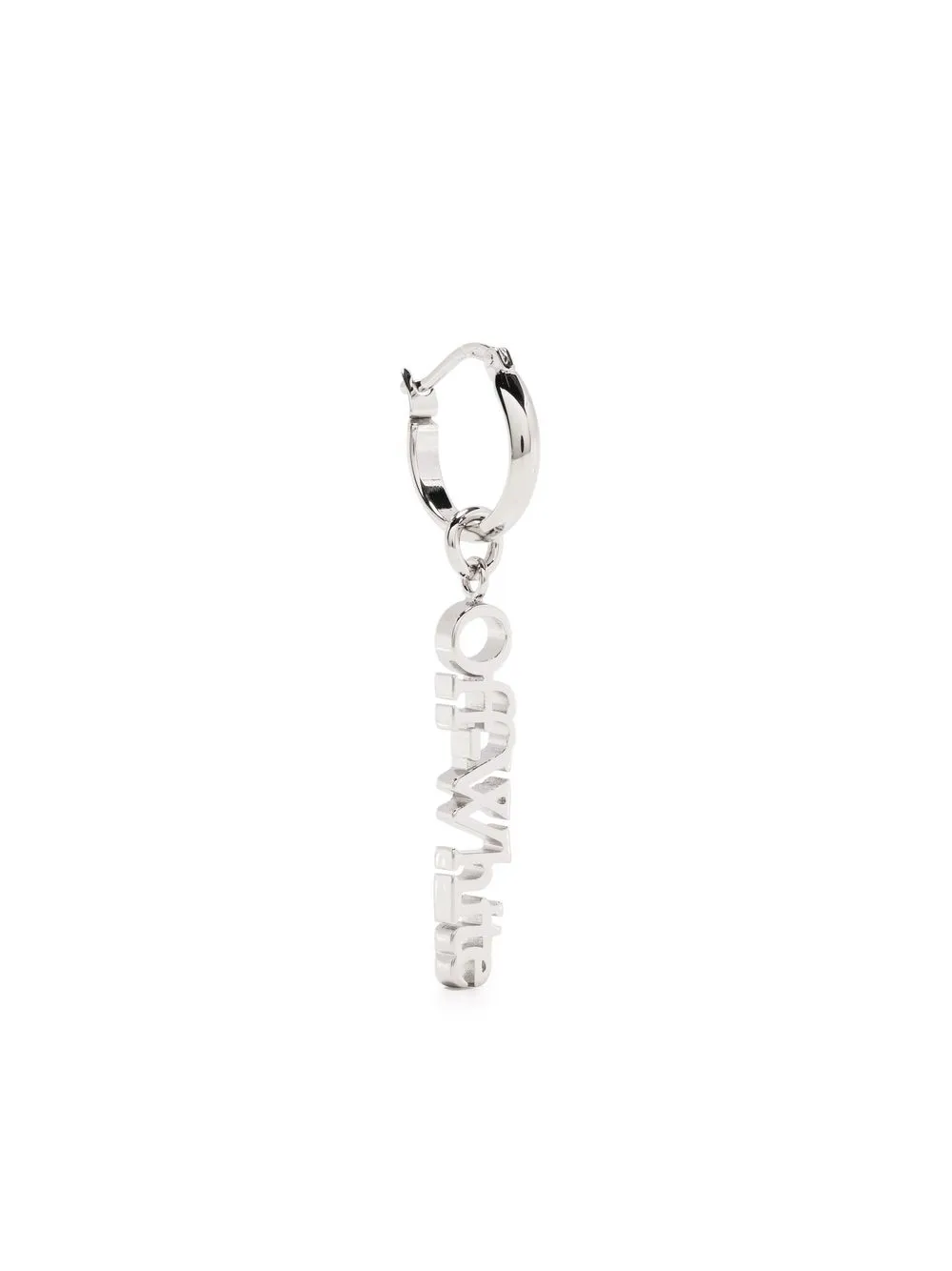 

Off-White Bookish hoop logo mono earring - Silver