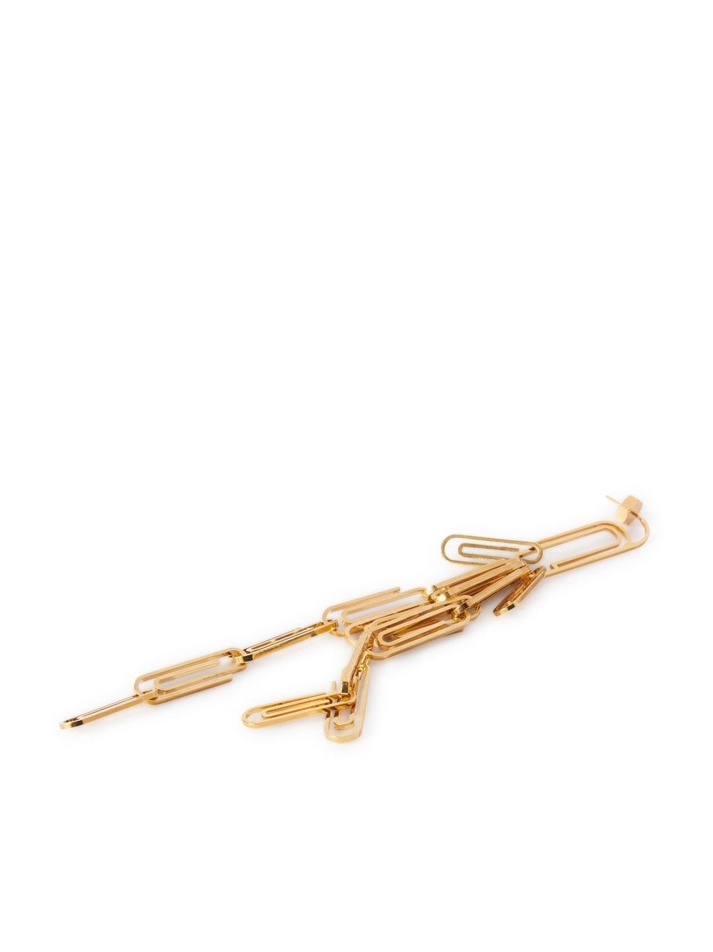Shop Off-white Multi Paperclip Mono Earring In Gold