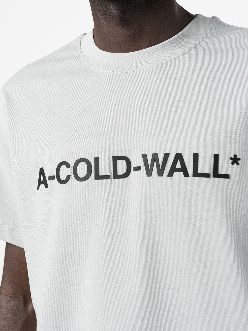 Shop A-cold-wall* Essential Logo-print T-shirt In Grey