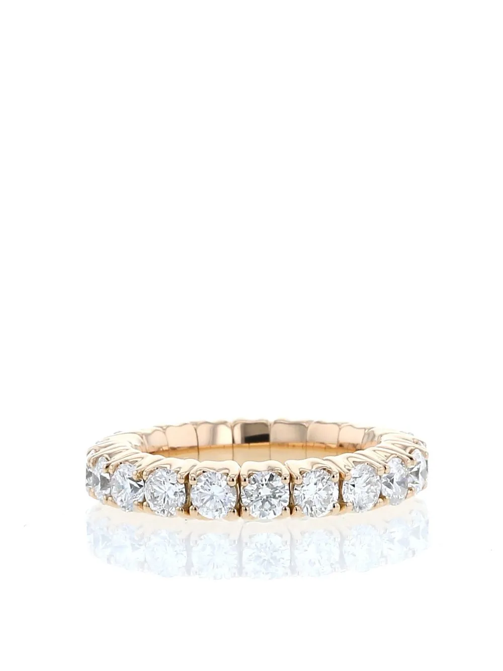 

Atelier Collector Square 2022 pre-owned rose gold diamond wedding ring - Pink