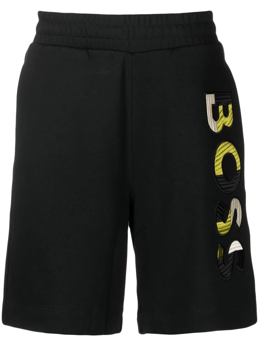 

BOSS bermudas con logo estampado - Negro