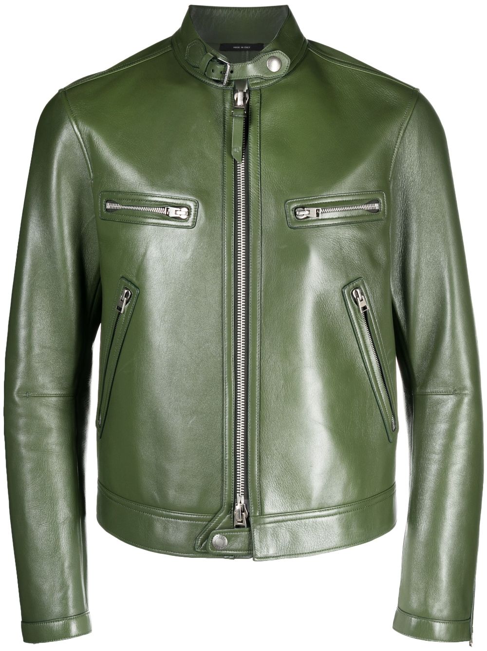 Tom Ford Zip-up Leather Jacket In Green | ModeSens