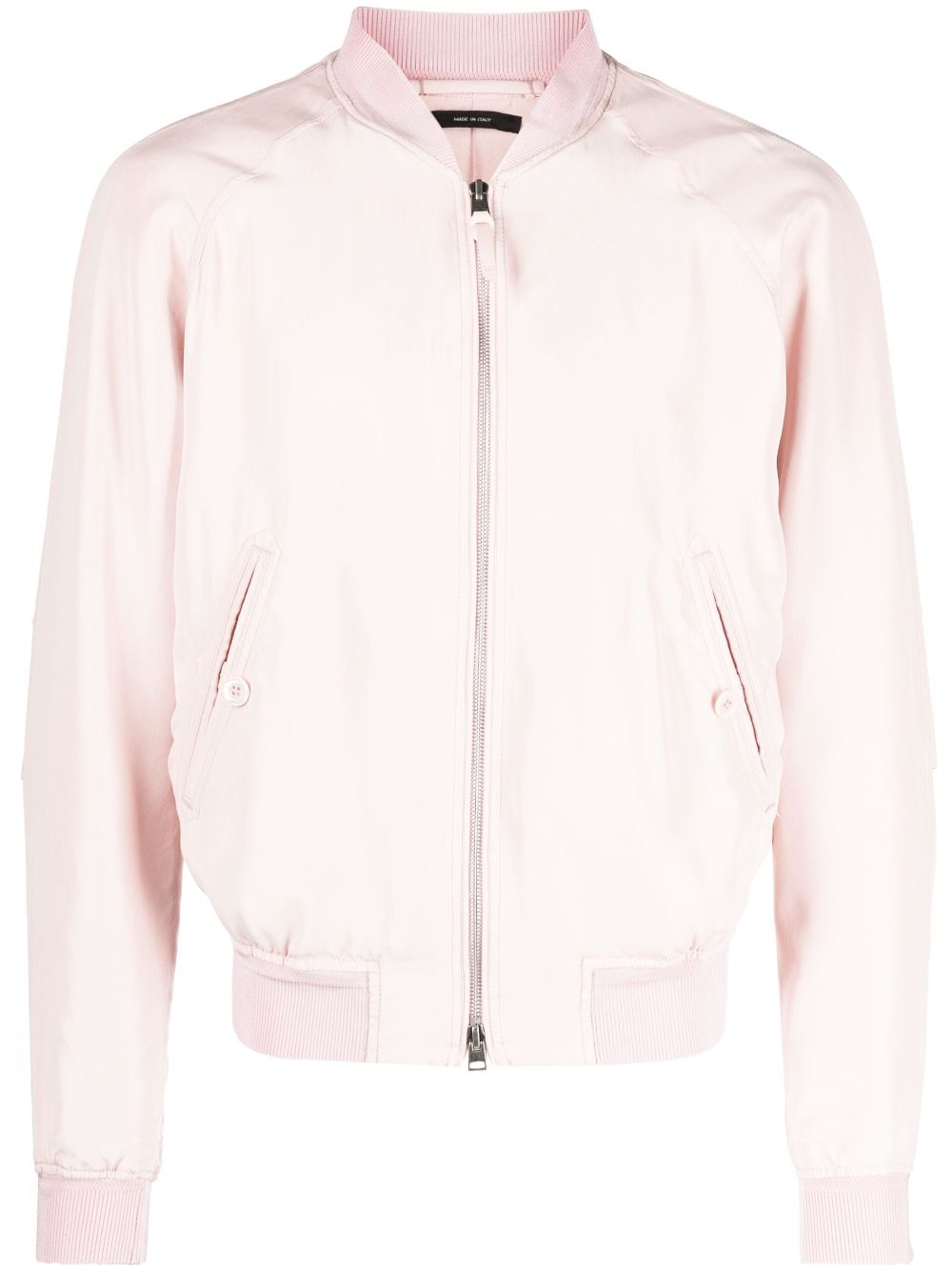 Pale pink hotsell bomber jacket