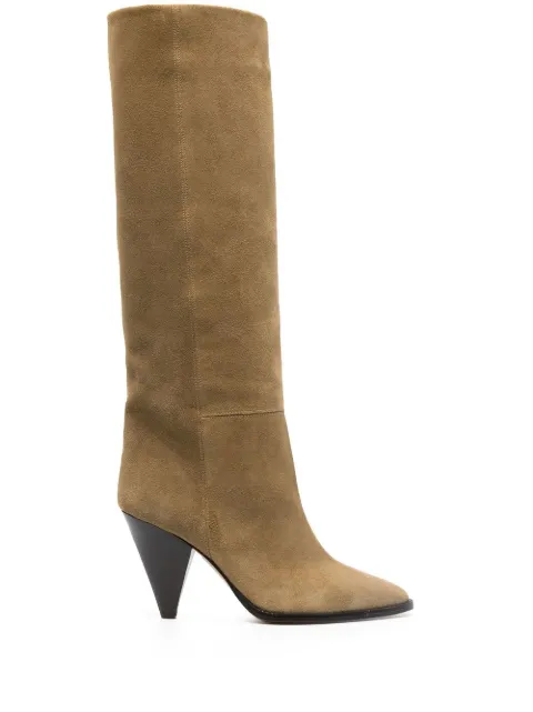 ISABEL MARANT 90mm suede cone-heel boots