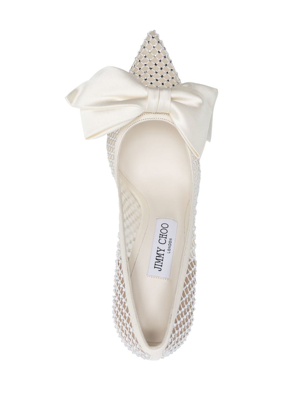 Love 100 Crystal Embellished Pumps in White - Jimmy Choo