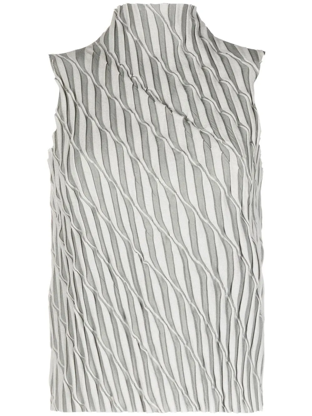 Song For The Mute pleated sleeveless top - Grey