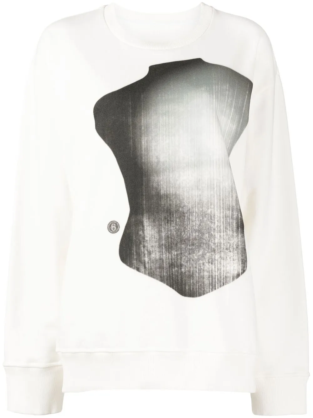 Mm6 Maison Margiela Graphic-print Sweatshirt In White