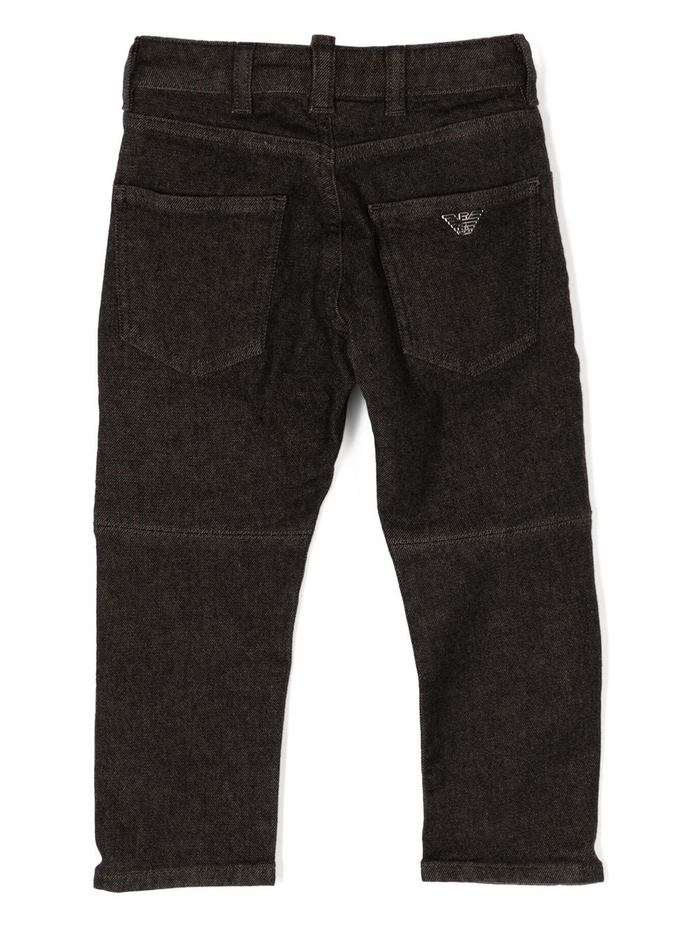 Emporio Armani Kids Jeans met logoplakkaat - Zwart