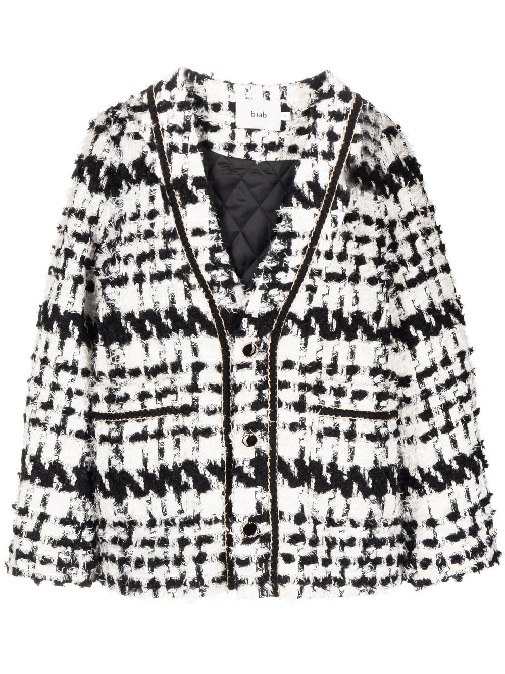 B+ab Button Fastening Tweed Jacket - Farfetch