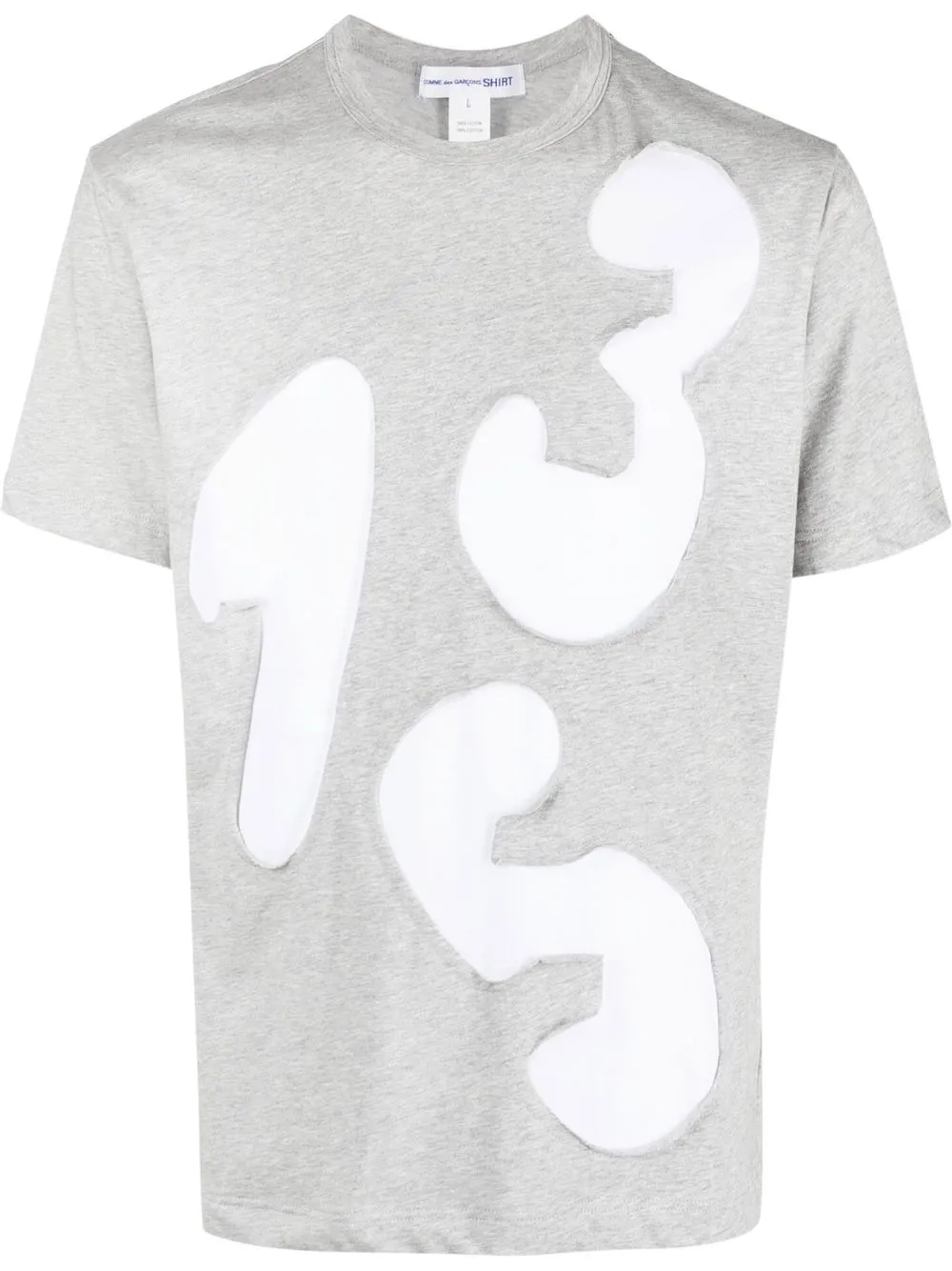 

Comme Des Garçons Shirt playera con detalle de parche - Gris