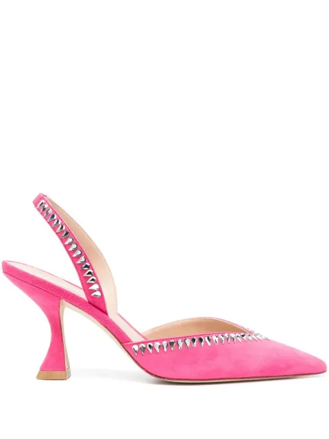 Stuart Weitzman Gemcut XCurve 85mm slingback pumps