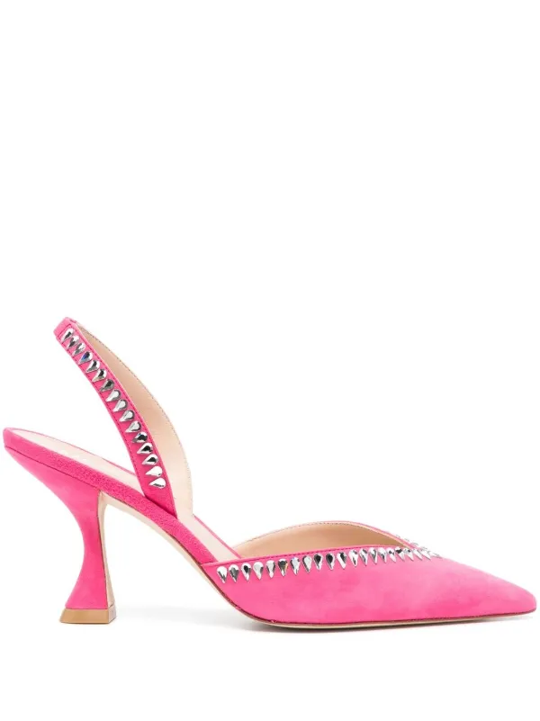 Stuart Weitzman Gemcut Xcurve 85mm Slingback Pumps in Pink