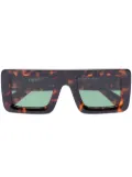 Off-White Eyewear Leonardo rectangle-frame sunglasses - Brown