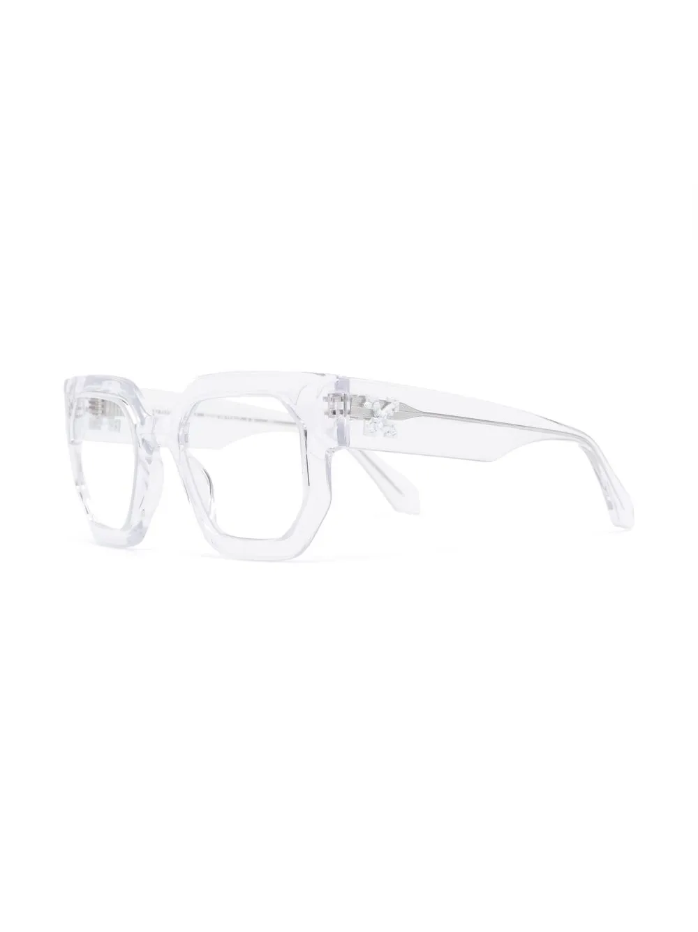 Off-White Bril met vierkant montuur - Beige
