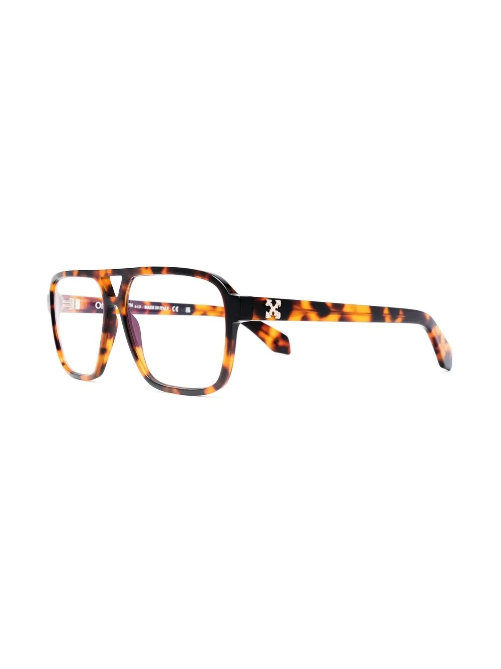 Off-White Optical Style 28 bril met rechthoekig montuur - Bruin