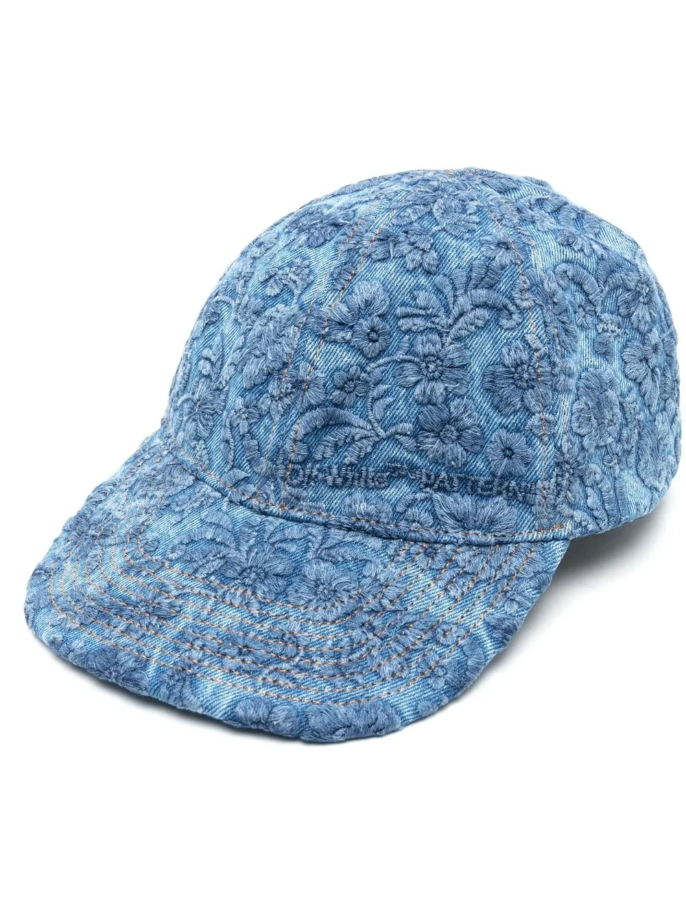 

Off-White floral-embroidered denim cap - Blue