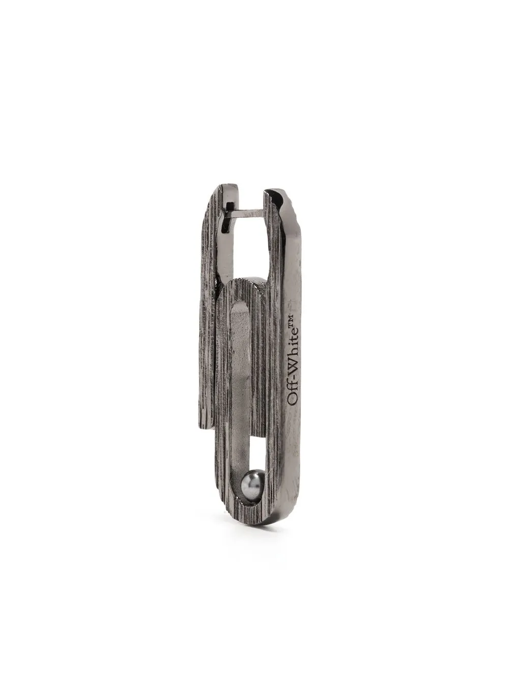 

Off-White Paperclip ridged earring - Black