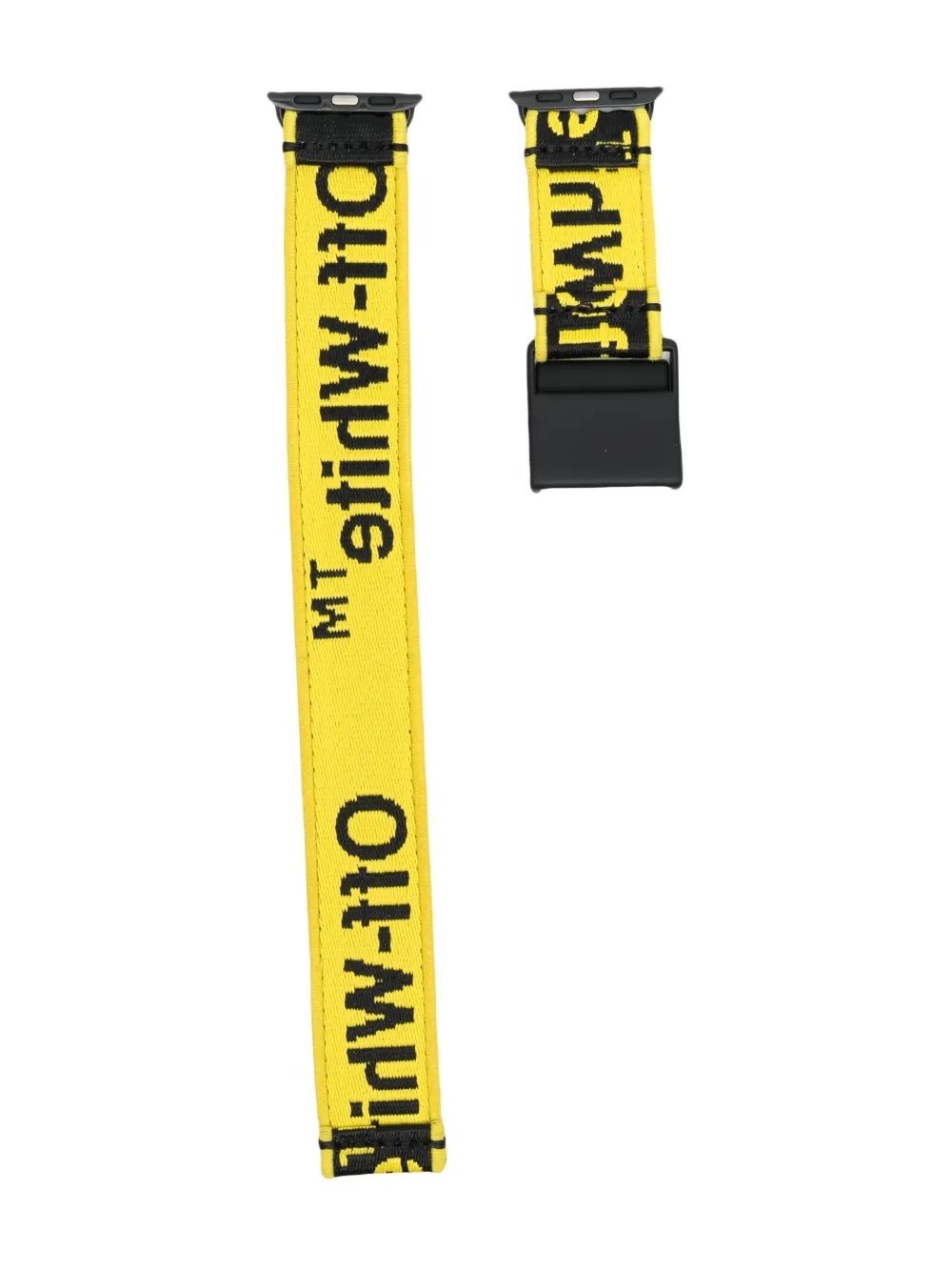 Off-White Horlogeband met logo - Geel