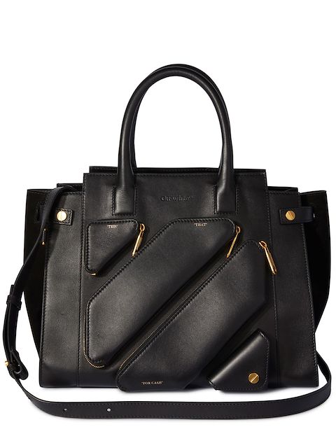 Off-White City leather tote bag