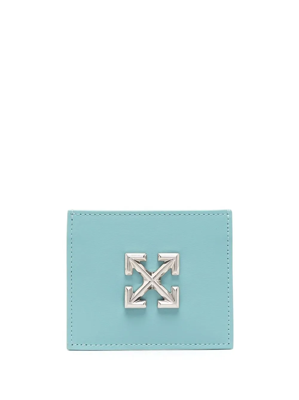 

Off-White tarjetero con placa del logo - Azul