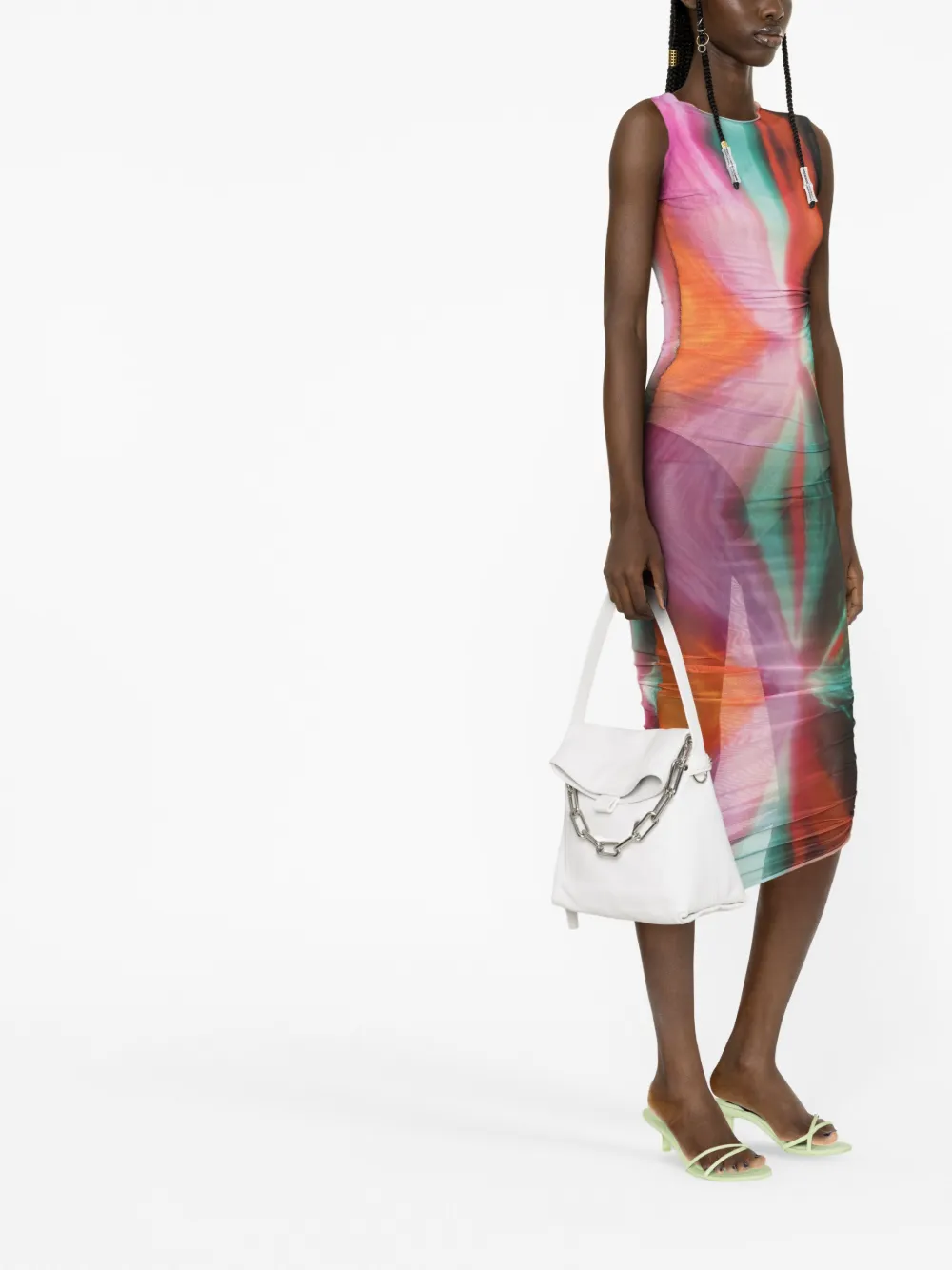 Off-White Ow Booster leren schoudertas - Wit